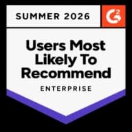 Celoxis rated Users Most Likely To Recommend on G2, Summer 2026 (Enterprise)